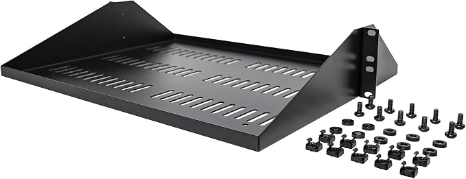StarTech.com 2U Server Rack Shelf, Center Mounted Universal Vented Rackmount - Image 6