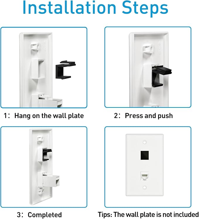 50-Pack Blank Keystone Jack Inserts - Image 3
