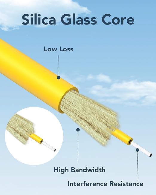 30M OS2 LC to LC Fiber Patch Cable, 1G/10GB LC-LC Singlemode Fiber Optic Cable - Image 4