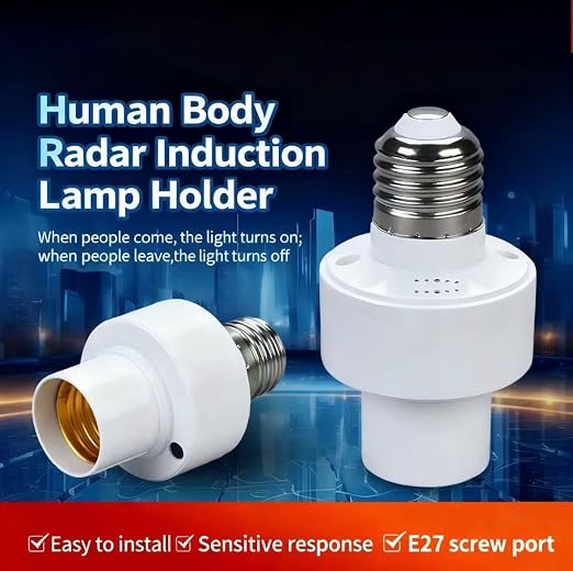 Motion Activated Light Sockets, Motion Sensor Light Socket Smart Screw in Light - Image 2