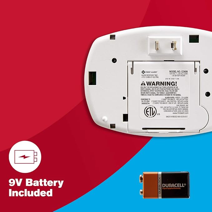 First Alert Carbon Monoxide Detector, Plug-In Alarm - Image 4