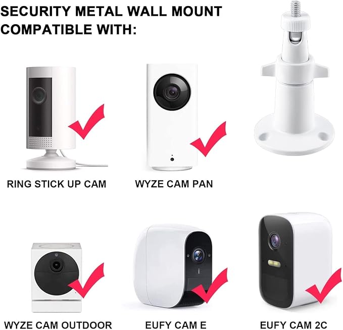 Security Camera Universal Mounting Bracket, Adjustable Indoor/Outdoor Security - Image 3