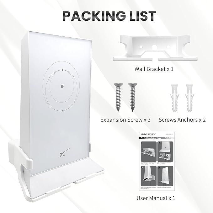 Sootozy Wall Mount for Starlink, Router Wall Mount for Starlink Internet Kit - Image 6