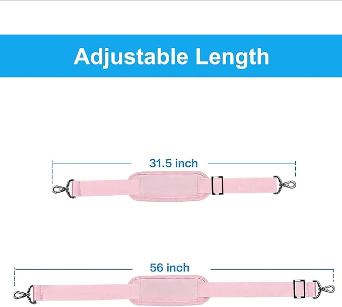 MOSISO 56 inch Shoulder Strap, Adjustable Thick Soft Universal Replacement - Image 5