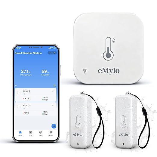 eMylo WiFi Thermometer Hygrometer 3 Pack by eMylo