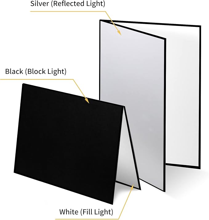 Meking 3 in 1 Photography Reflector Cardboard, 17 x 12 inches Folding Light - Image 4