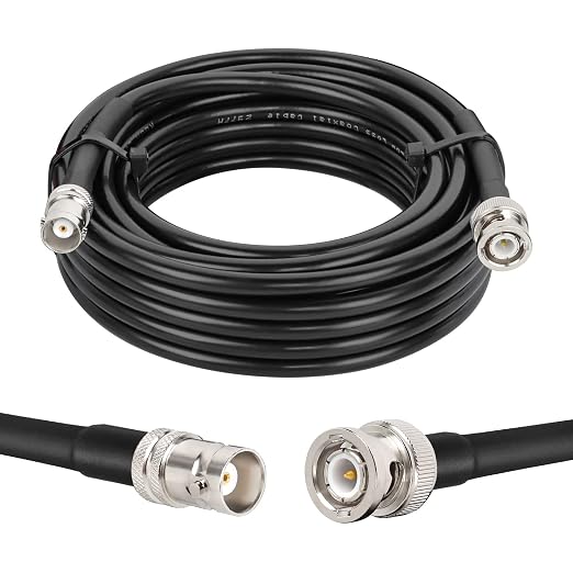 MOOKEERF BNC Male to BNC Female Coaxial Cable 50 ohm RG8X Coax Ultra Low Loss by MOOKEERF