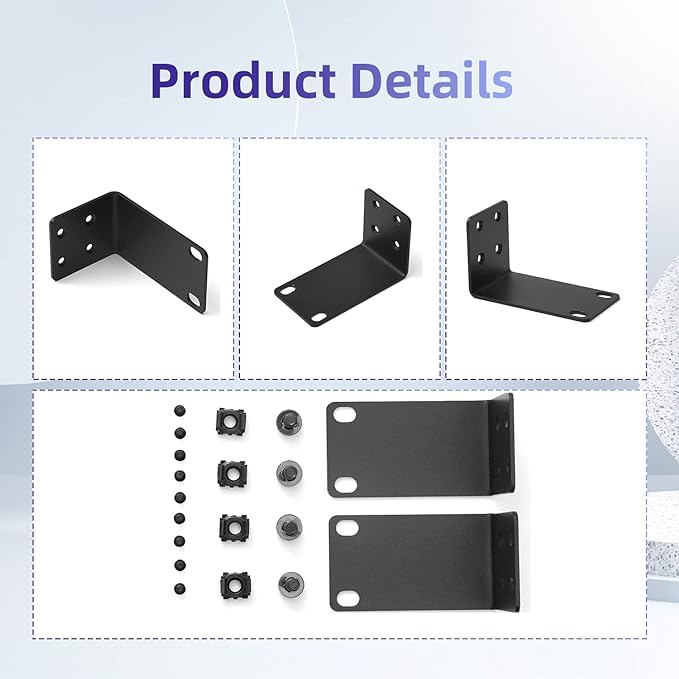 Universal Rack Mount Kit 1U Rack Ears - Image 3