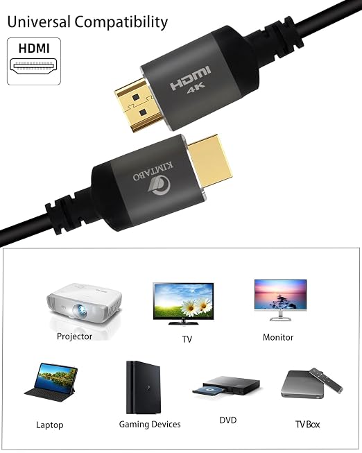 30 ft HDMI Cable 4K, High Speed Long HDMI Cables Support 4K 30Hz 2K 1080p 3D ARC - Image 6
