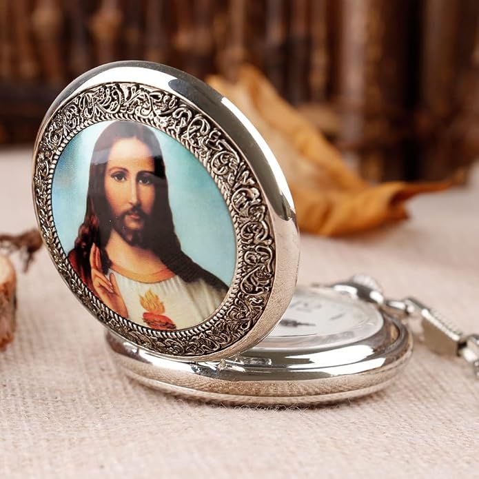 Men's Pocket Watch, Arabic Digital Dial Pocket Watches - Image 5
