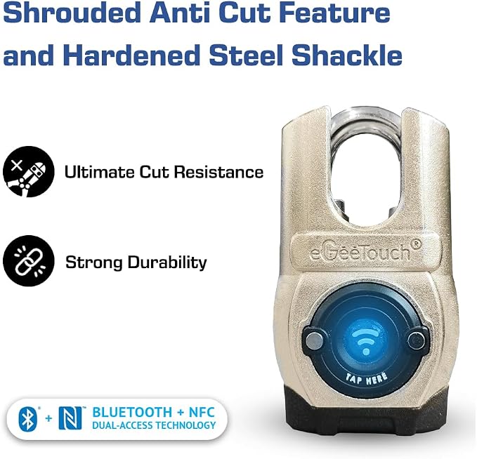 5th GEN Outdoor Smart Padlock – Keyless Bluetooth & NFC Lock, Heavy-Duty - Image 2
