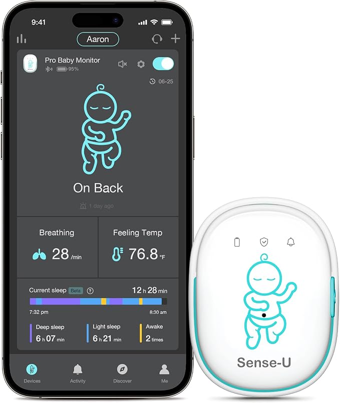 Sense-U Pro Baby Breathing Movement & Sleep Position Monitor by Sense-U