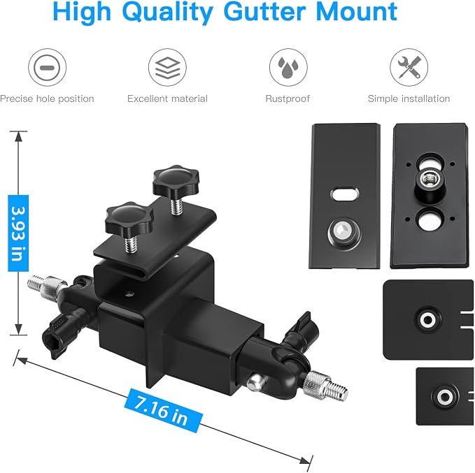 HOLACA 2-in-1 Weatherproof Gutter Mount - Image 6