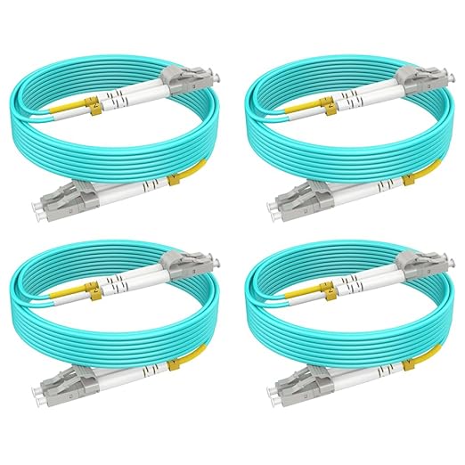 Multimode LC LC Fiber Patch Cable 6ft/2m, OM3 MM Fiber Optic Patch Cable Duplex by RamboCables