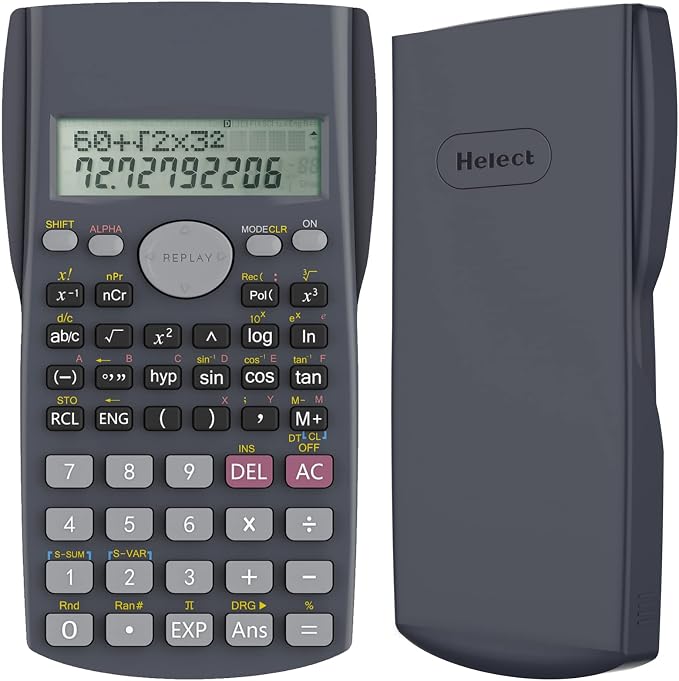 Helect 2-Line Engineering Scientific Calculator, Suitable by Helect