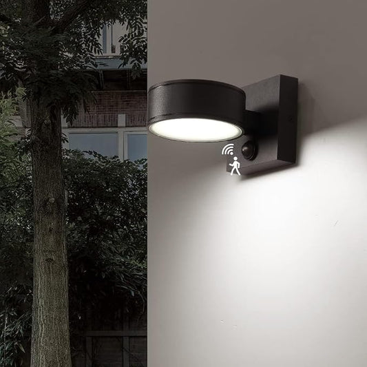 Motion Sensor Outdoor Lights, Aluminum Outdoor Wall Sconce, LED Porch Lights by QQCherry