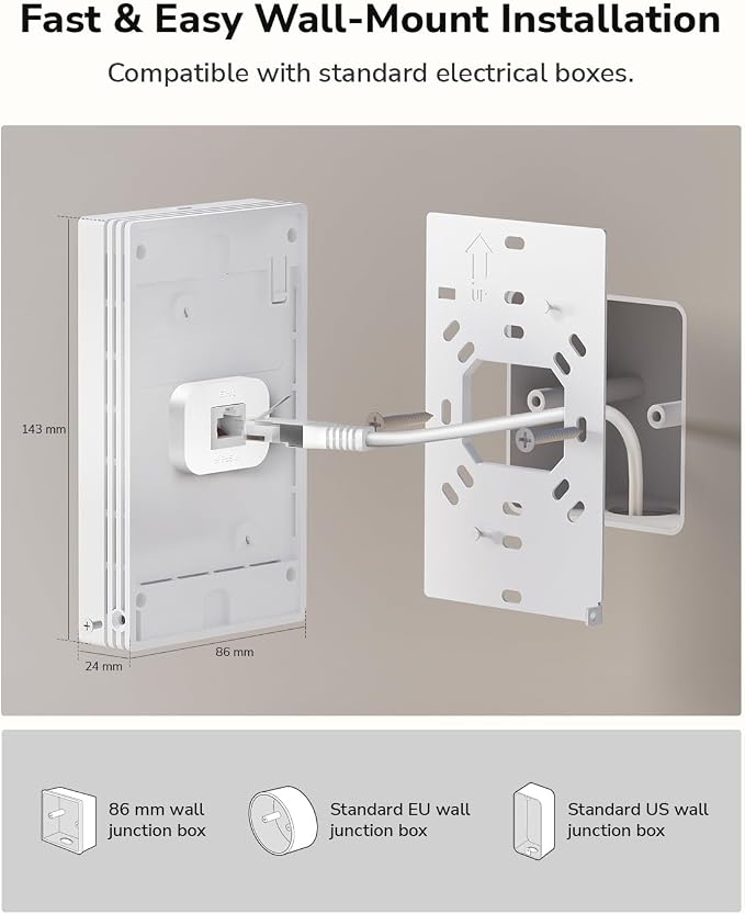 Cudy AP1300 Wall WiFi 5 AC1200 in-wall Gigabit Wireless Access Point, Support - Image 6