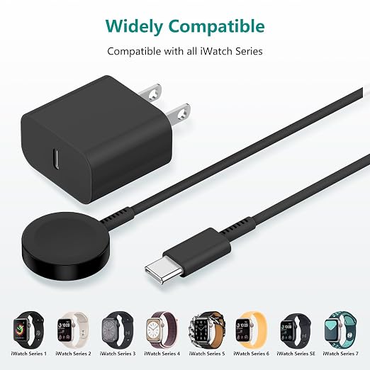 2Pack for Apple Watch Charger Cable, Magnetic Fast Charger to USB-C Cable 3FT - Image 6