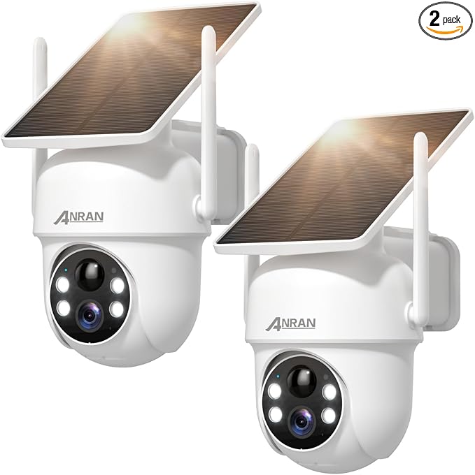 ANRAN Solar Security Cameras Wireless Outdoor, 2K Cameras by ANRAN