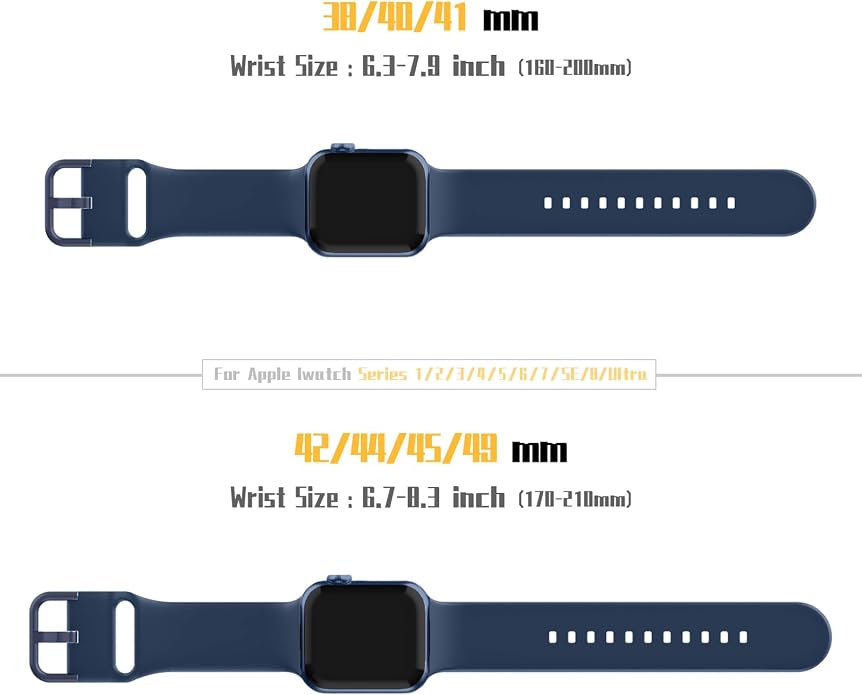 Sport Band Compatible with Apple Watch Bands 49mm 46mm 45mm 44mm 42mm 41mm 40mm - Image 7