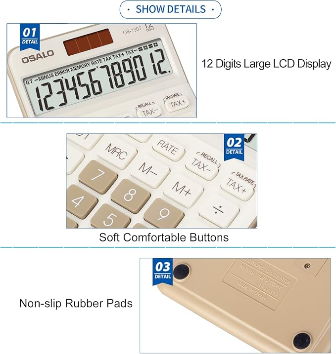 Pendancy 12 Digit Office Calculator Desktop - Image 8