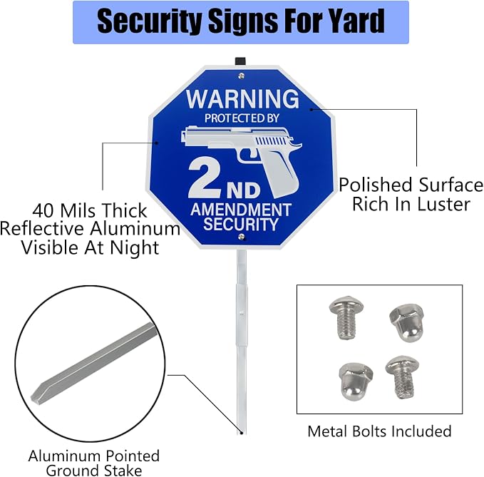 Protected by 2nd Amendment Security Sign - Image 3