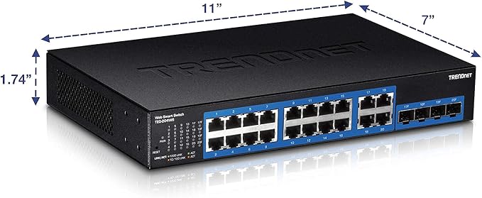 TRENDnet 20-Port Gigabit Web Smart Switch, 16 x Gigabit Ports, 4 x Shared - Image 9