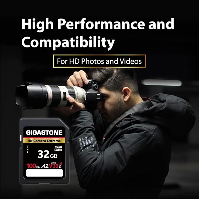 【5-Years Data Recovery】 GIGASTONE 32GB SD Card 2-Pack, 4K Camera Extreme - Image 4
