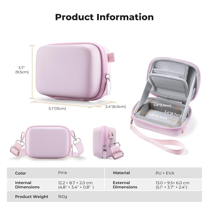 K&F CONCEPT Carrying Case for Digital Camera, Small Hard Shell Protective Case - Image 6