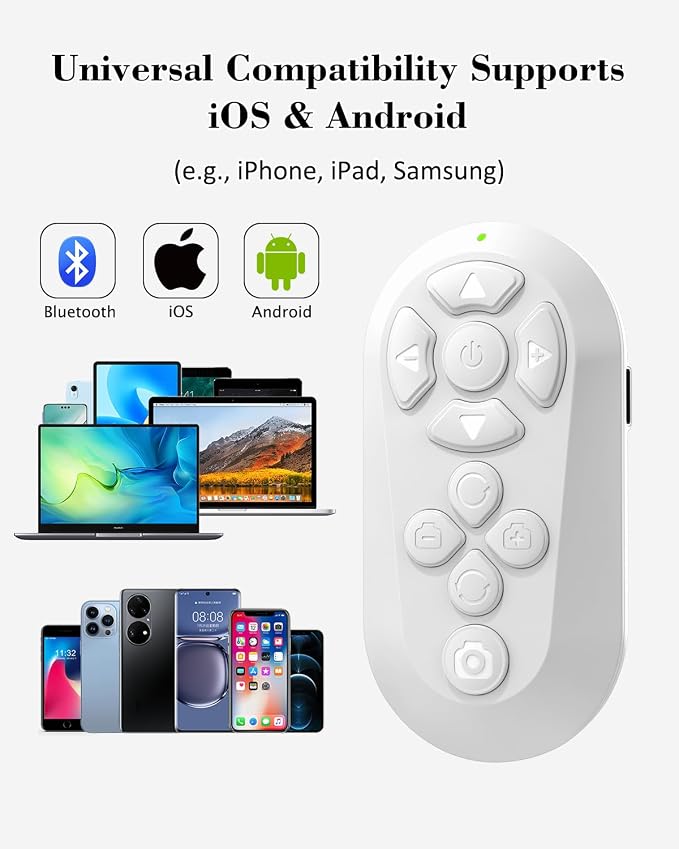 Bluetooth Remote Controller for TikTok Scrolling/Camera/Video Recording/Kindle - Image 5