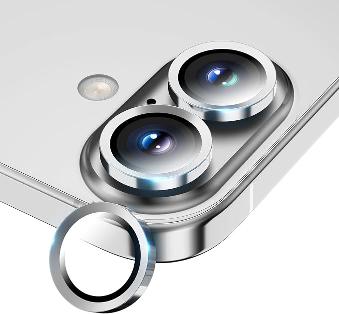 Camera Lens Protector for iPhone 17/16/16 Plus, Tempered Glass Metal Individual by WumigooProducts