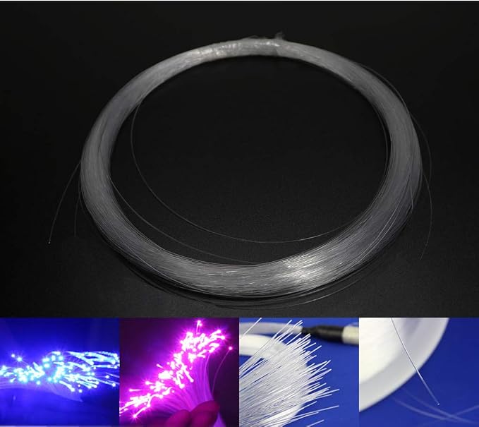 AZIMOM PMMA Plastic End Glow Fiber Optic Cable 0.25mm 100m/Roll - Image 2