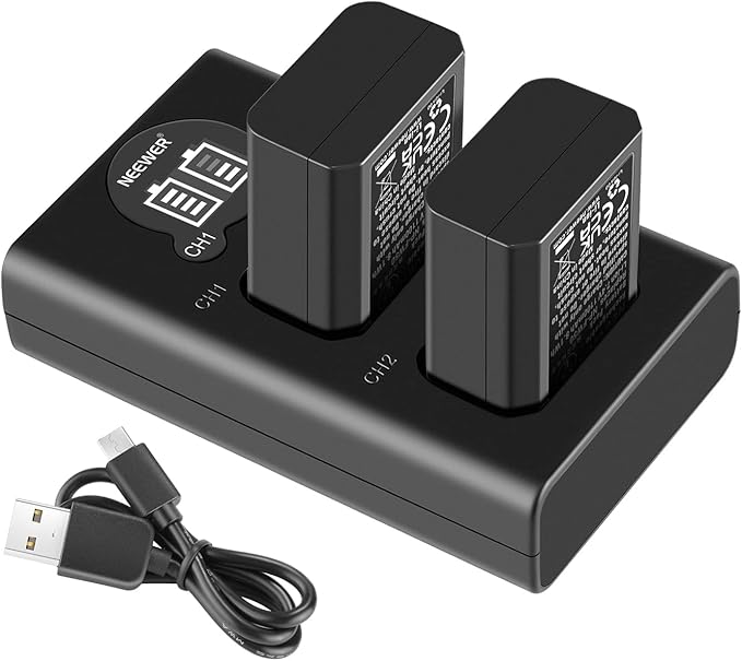 NEEWER NP-FW50 Camera Battery Charger Set Compatible by Neewer