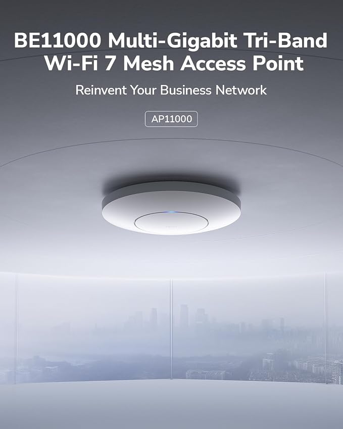 Cudy BE11000 Tri-Band Wi-Fi 7 Wireless Access Point, WiFi AP, 1 x 10GB SFP+ Port - Image 2