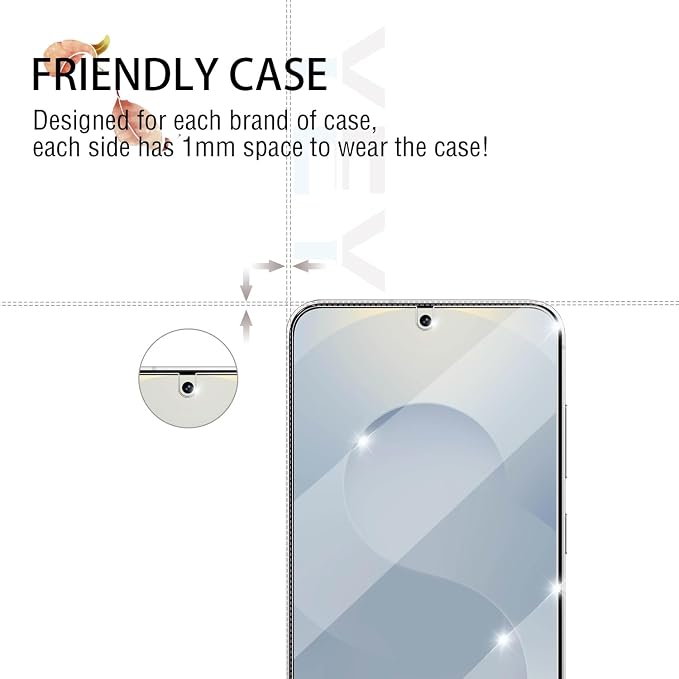 Screen Protector for Samsung Galaxy S25, Tempered Glass for Galaxy S25 & Camera - Image 5
