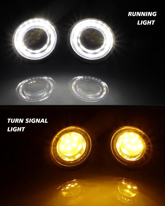 TSUNG Universal Motorcycle LED Turn Signals Lights Small Bullet Front Rear - Image 3