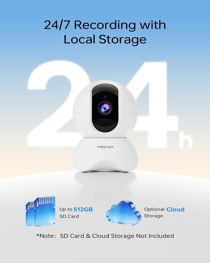 FOSCAM 3K Security Camera Indoor, 360° PTZ Baby & Pet Monitoring - Image 6