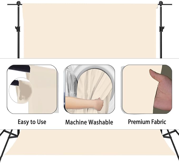 Cream Photography Backdrop for Photoshoot, Photo Backdrop Curtain, Perfect - Image 6