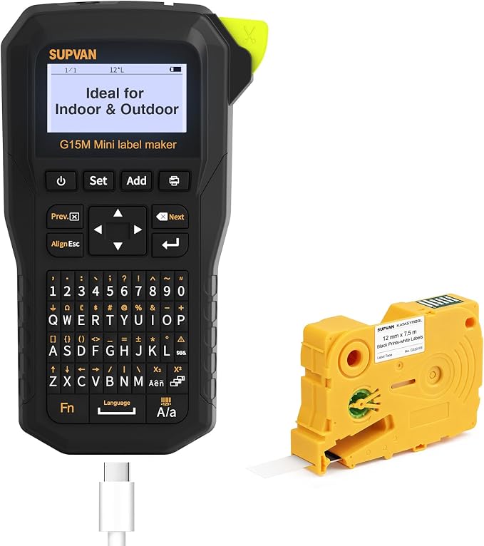 SUPVAN G15M Mini Portable Label Maker Machine by SUPVAN