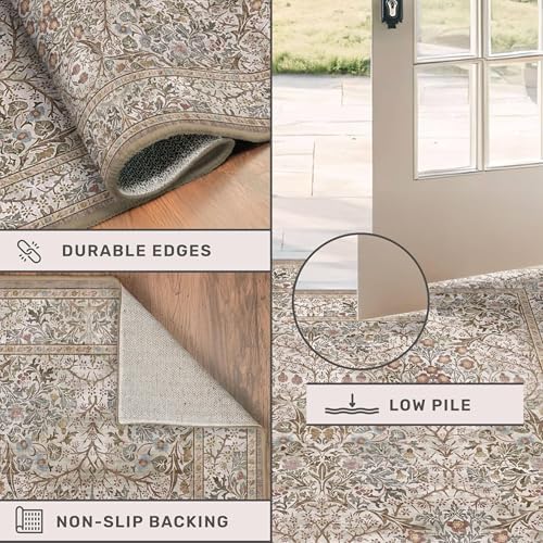 2x8 Moss Green Washable Runner Rug - Image 5