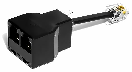 Phone Jack Splitter for Landline Telephone RJ11 6P4C 2 Way Adapter Made in USA by RetailAndBulk