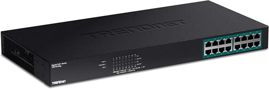 TRENDnet 16-Port Gigabit PoE+ Switch, TPE-TG160g, 16 x Gigabit PoE+ Ports by TRENDnet