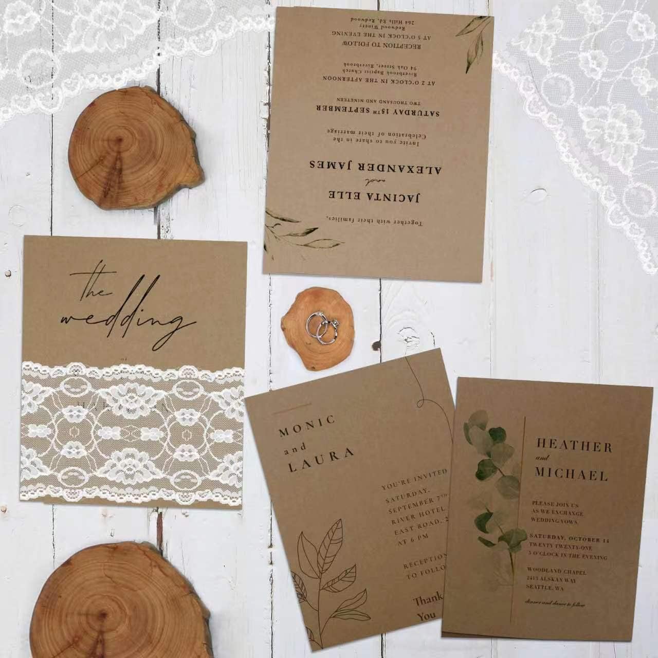 100 Sheets Kraft Paper Brown Cardstock 8.5 x 11, Goefun 80lb Card Stock Printer Paper for Invitations, Menus, Crafts, DIY Cards