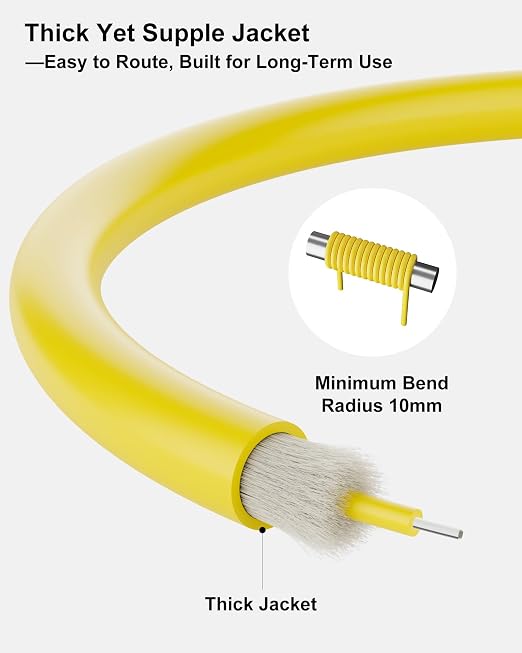 6 Pack LC to LC Fiber Patch Cable OS2 0.5m, Individually Tested LC Single Mode - Image 2