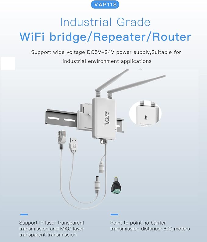 VONETS 2.4GHz High Power WiFi Bridge Wireless to Wired Ethernet Repeater - Image 3