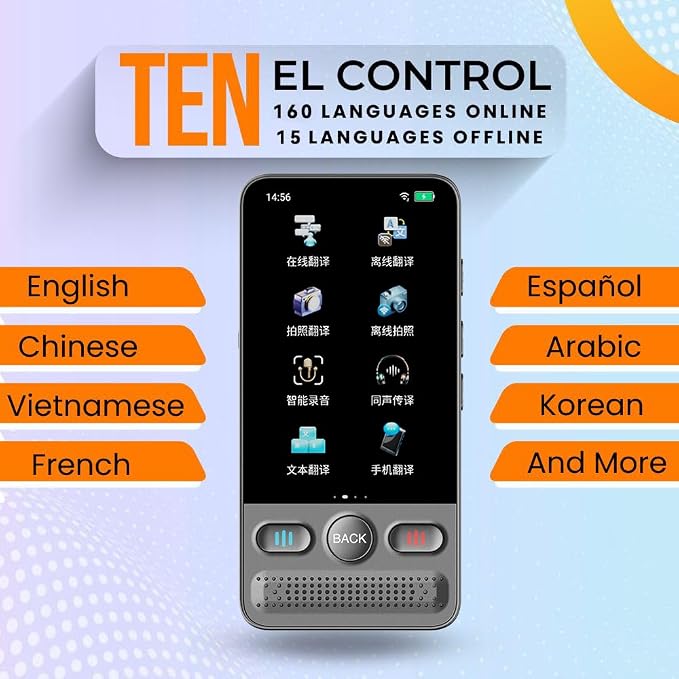 Language Translator Device, Voice/Text Bidirection Word Translator, 138 - Image 5