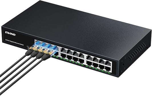 EWIND 2025 Upgraded 24 Port Gigabit Ethernet Switch by EWIND