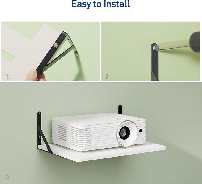 Black White Small Mini Projector Shelf - Image 3