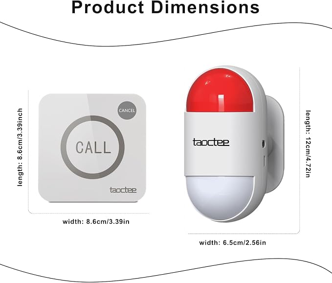 Panic Button Alarm for House Remote Control Office Siren Alarm System Sound & - Image 4