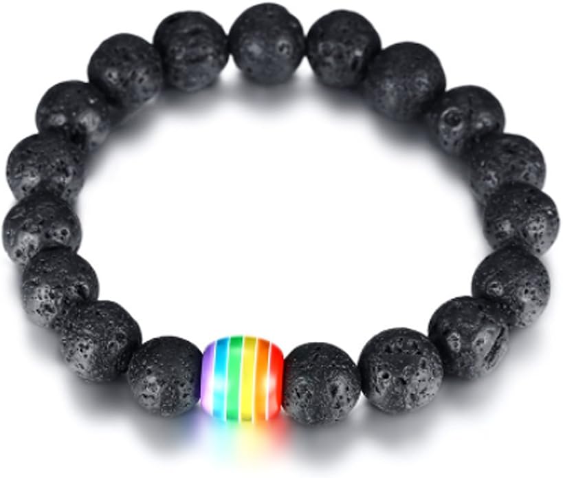 Nanafast Titanium Stainless Steel Rainbow LGBT Pride Bracelet Handmade Braided - Image 3